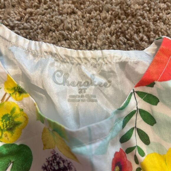 Cherokee Girls 2T Floral Sleeveless Summer Dress Multicolor Casual - Picture 4 of 5